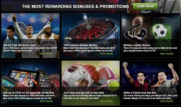 Does Titan bet cover many bonuses and promotions?